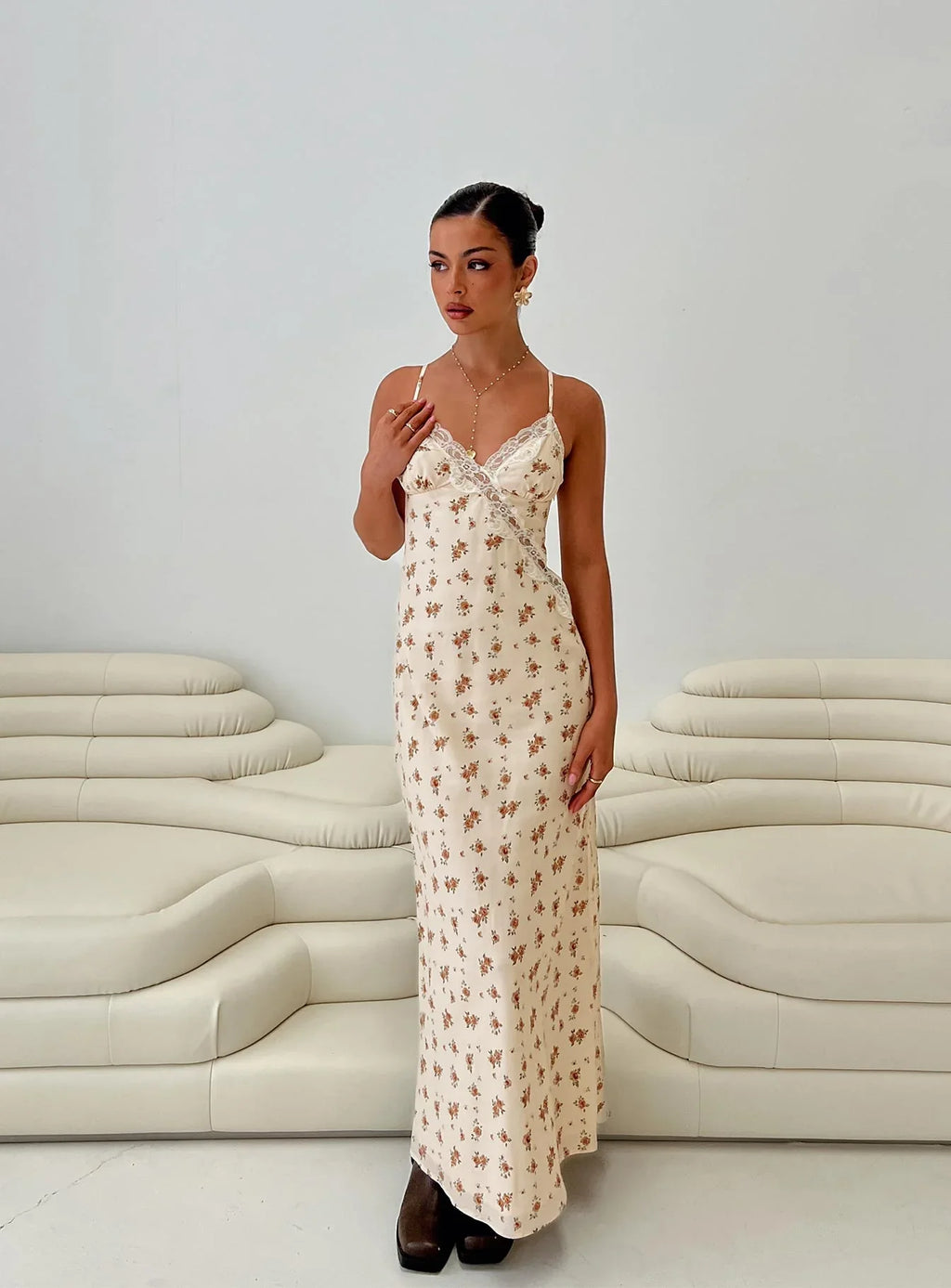Madeleine Lace Maxi Dress Multi Floral