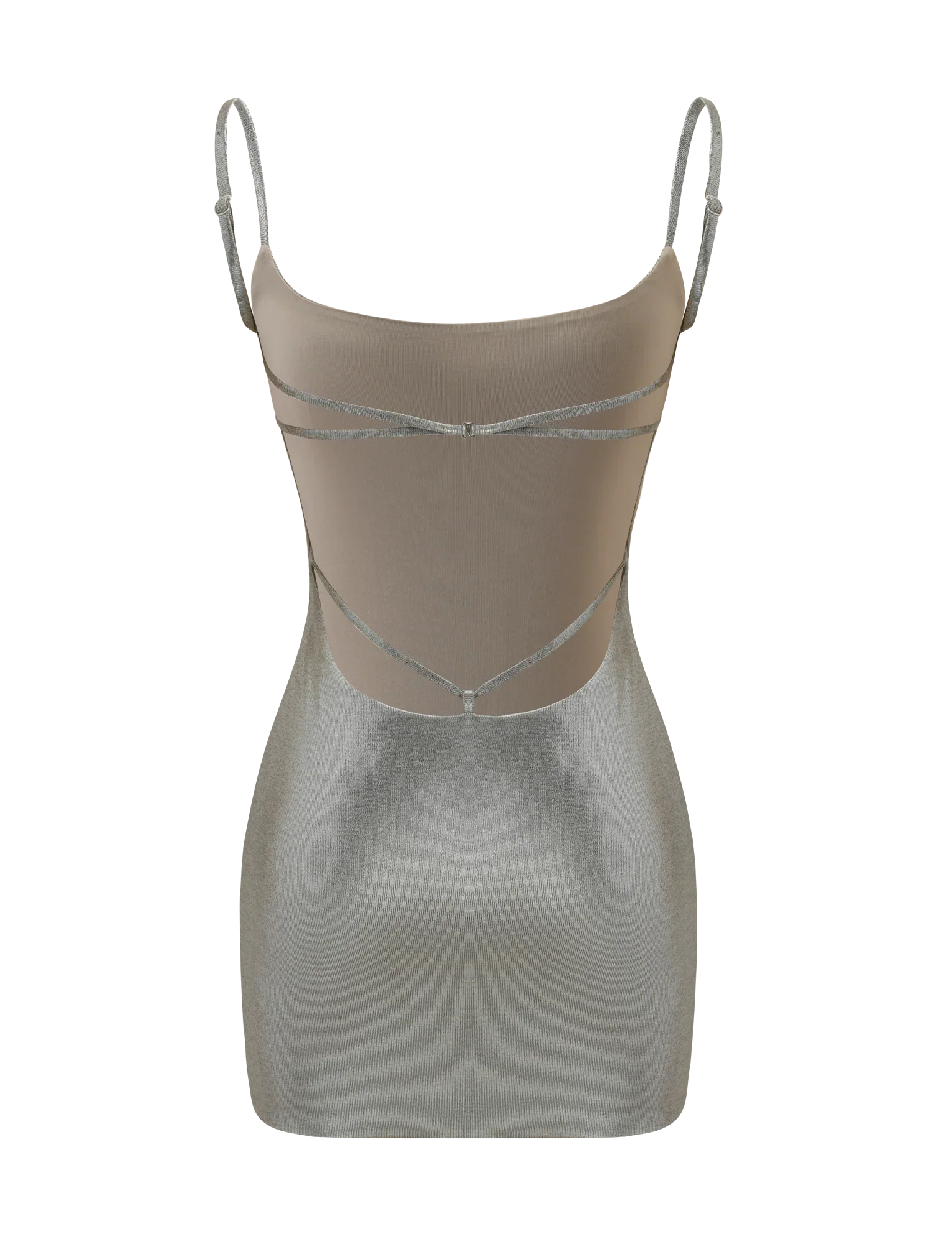 MINERVA MINI DRESS 2.0 - LIQUID SILVER