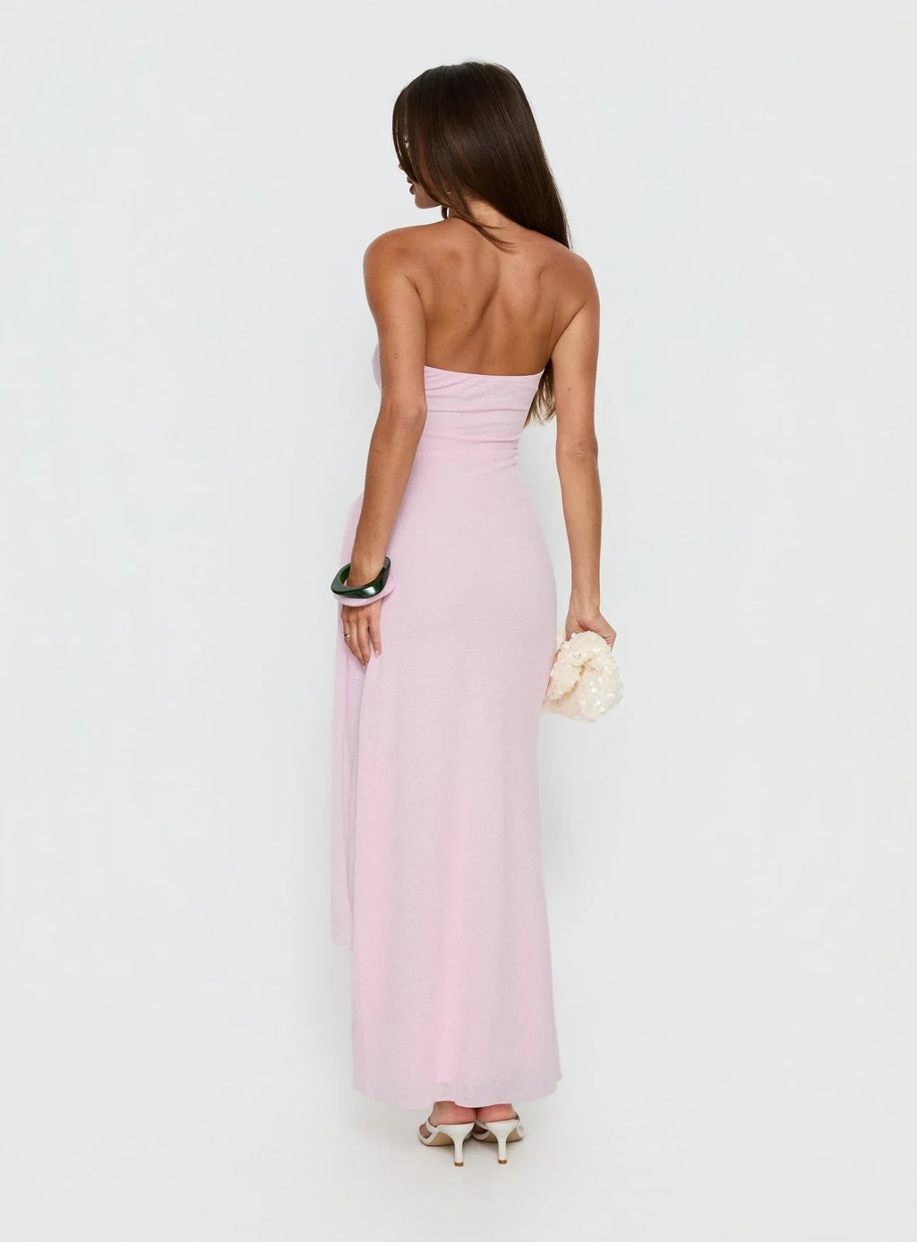 Analeah Strapless Maxi Dress Pink