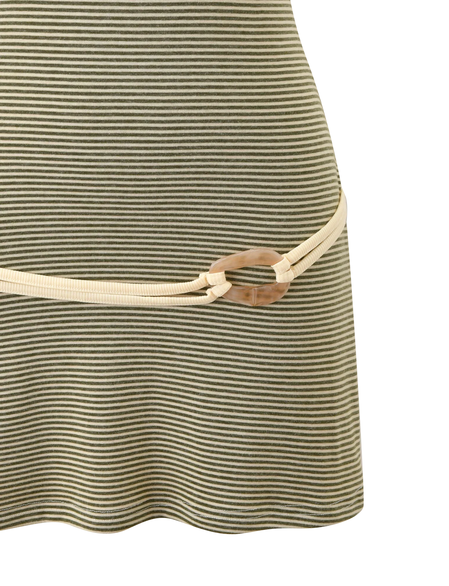 CELESTE MINI DRESS - OLIVE STRIPE
