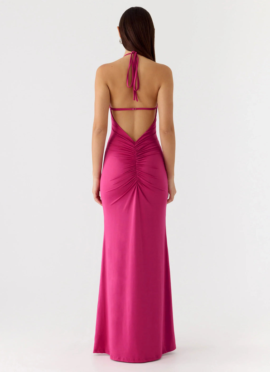 Have Your Attention Maxi Dress - Fuchsia