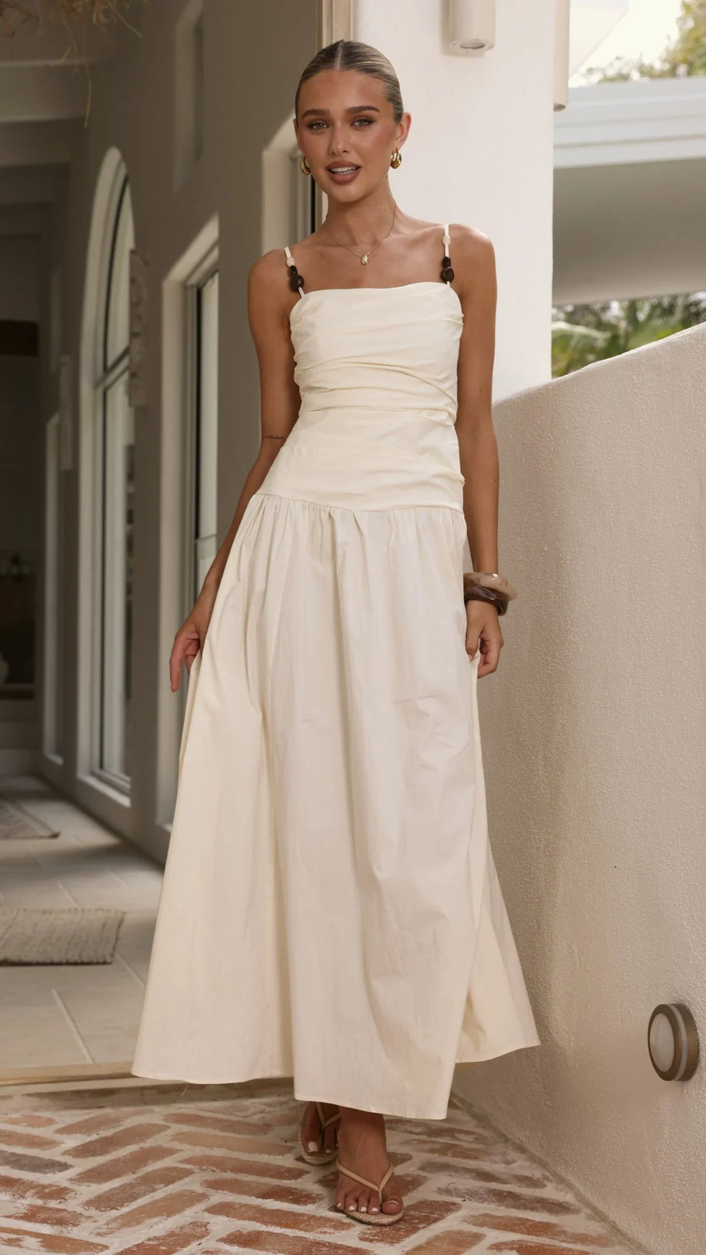 Raziela Maxi Dress - Cream