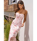 Harper Floral Corset Midi Formal Dress