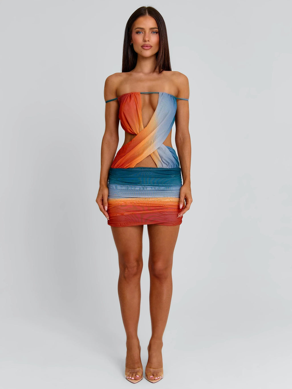 REGINA MINI DRESS OCEAN OMBRE