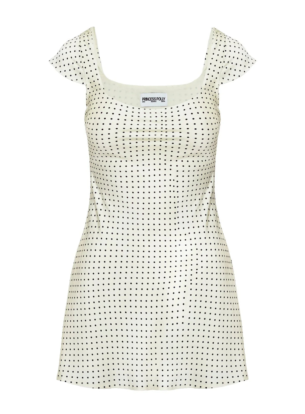 Lucienna Polka Dot Mini Dress White / Black