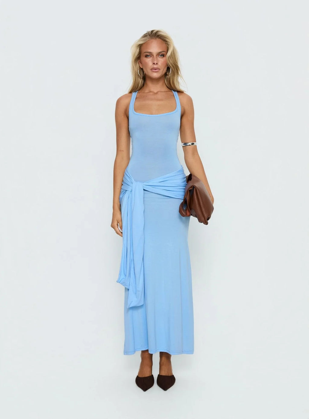 Madisa Racerback Maxi Dress Blue