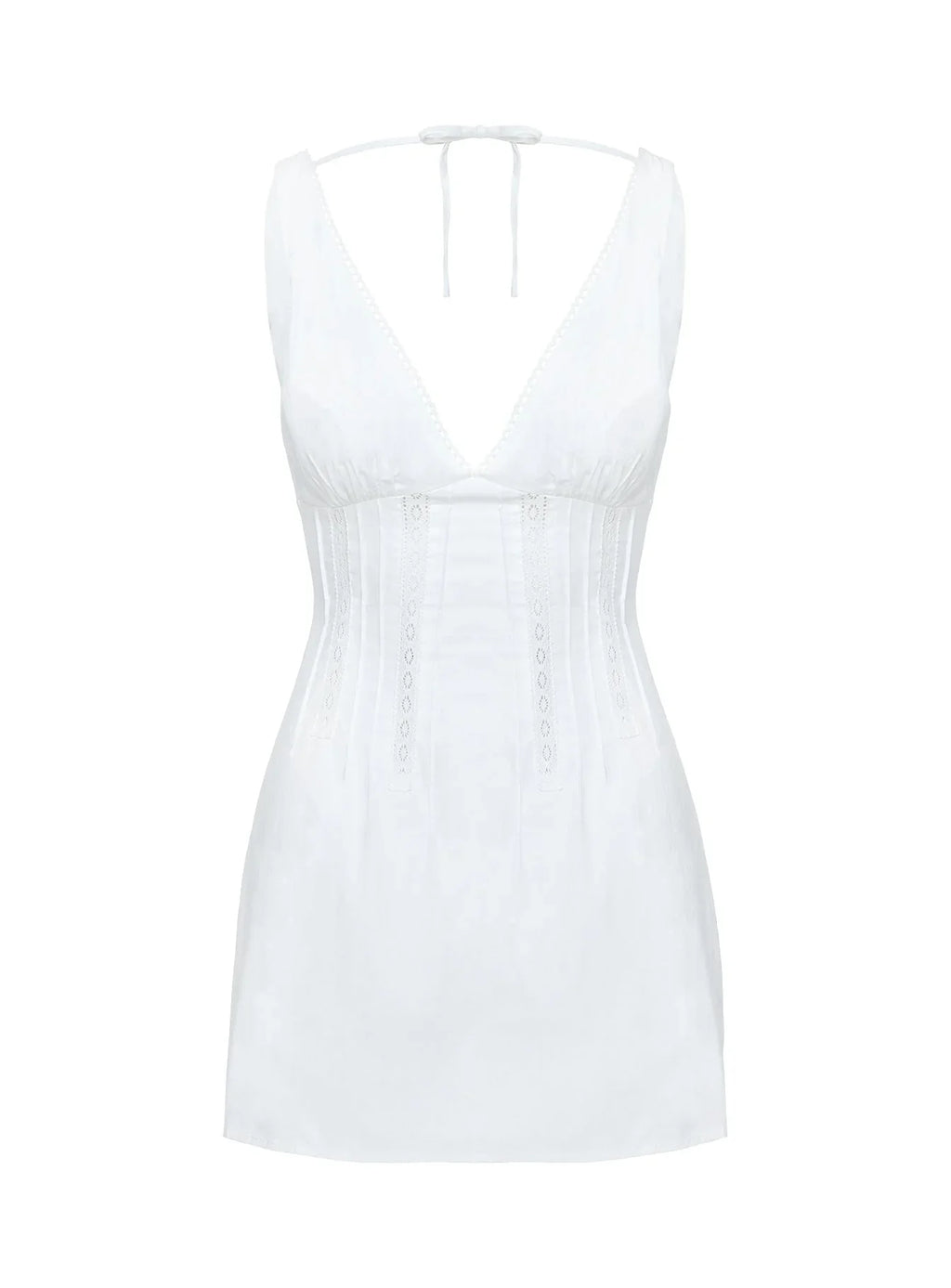 Austria Drop Waist Mini Dress White