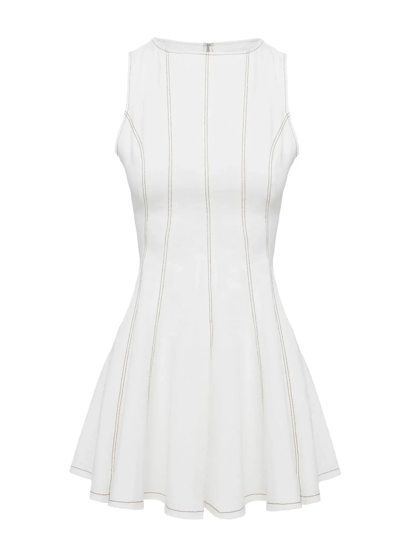 Composure Pleat Mini Dress White Petite