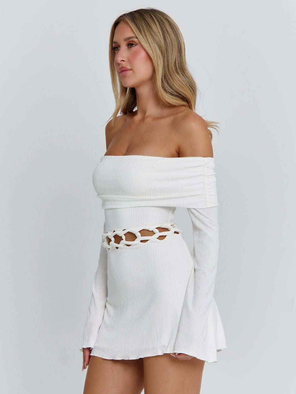 SYLVAINE MINI DRESS WHITE