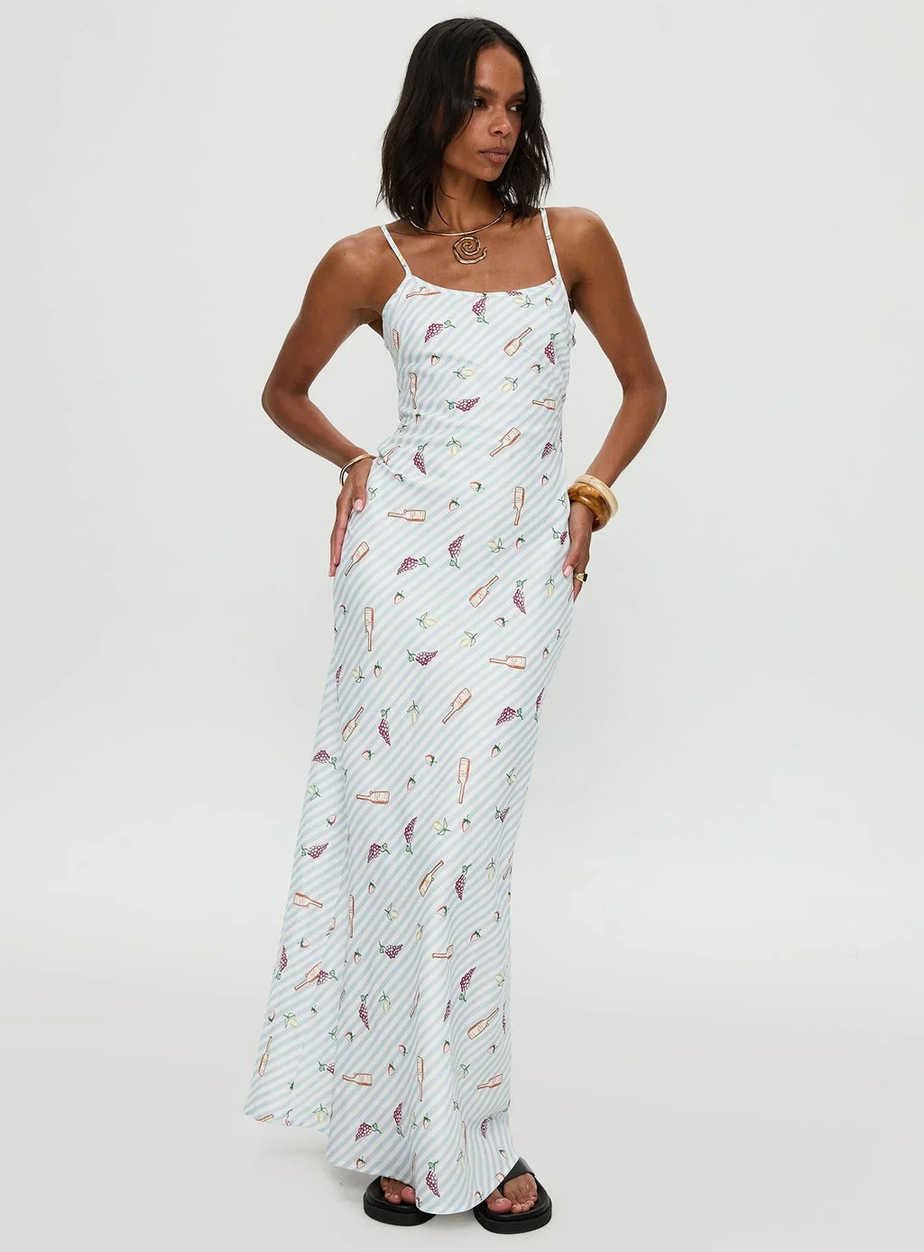 Charcuterie Maxi Dress Blue
