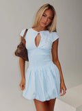 Ladybug Gingham Mini Dress Blue