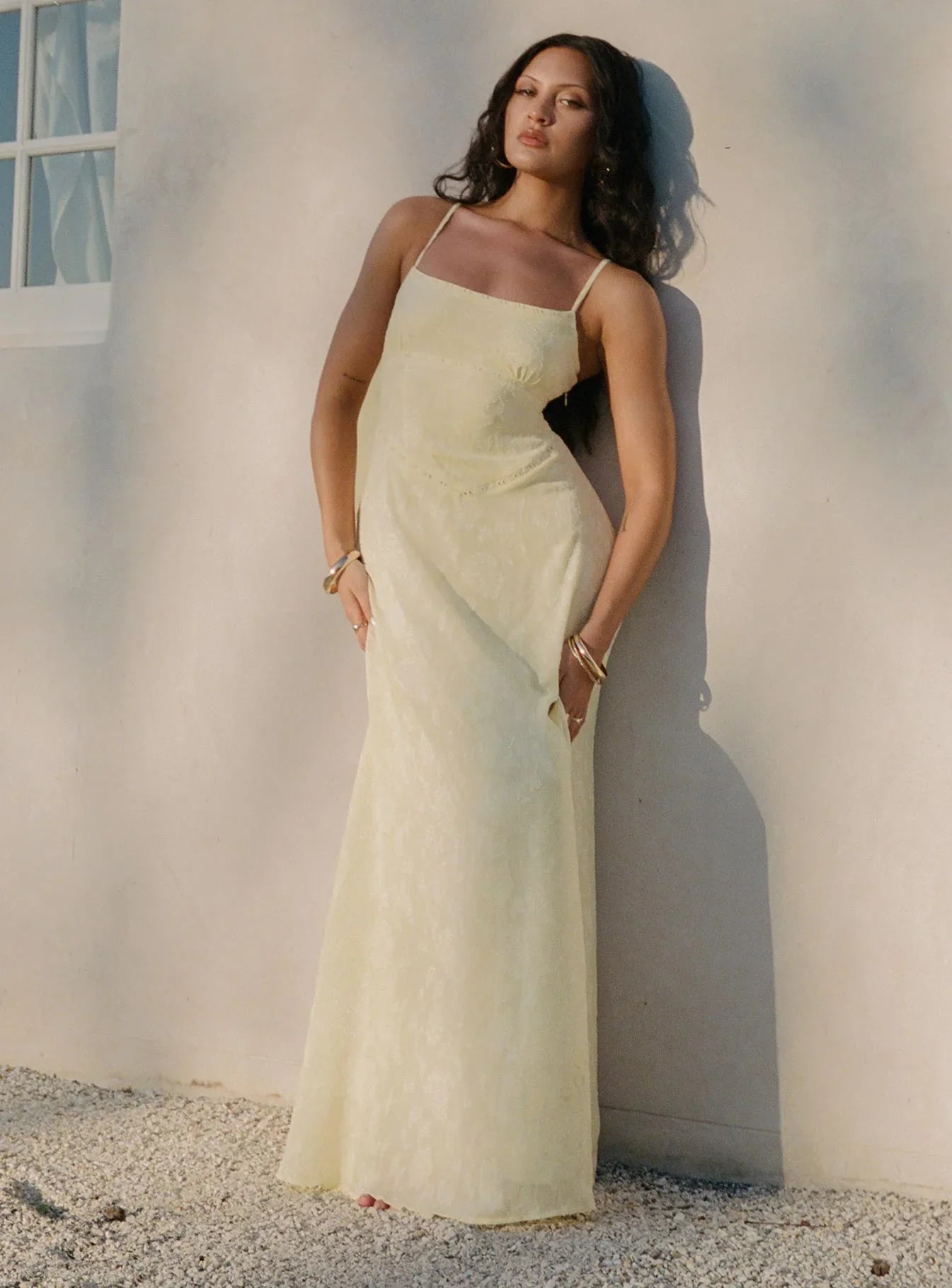 South Of France Maxi Dress Yellow Petite