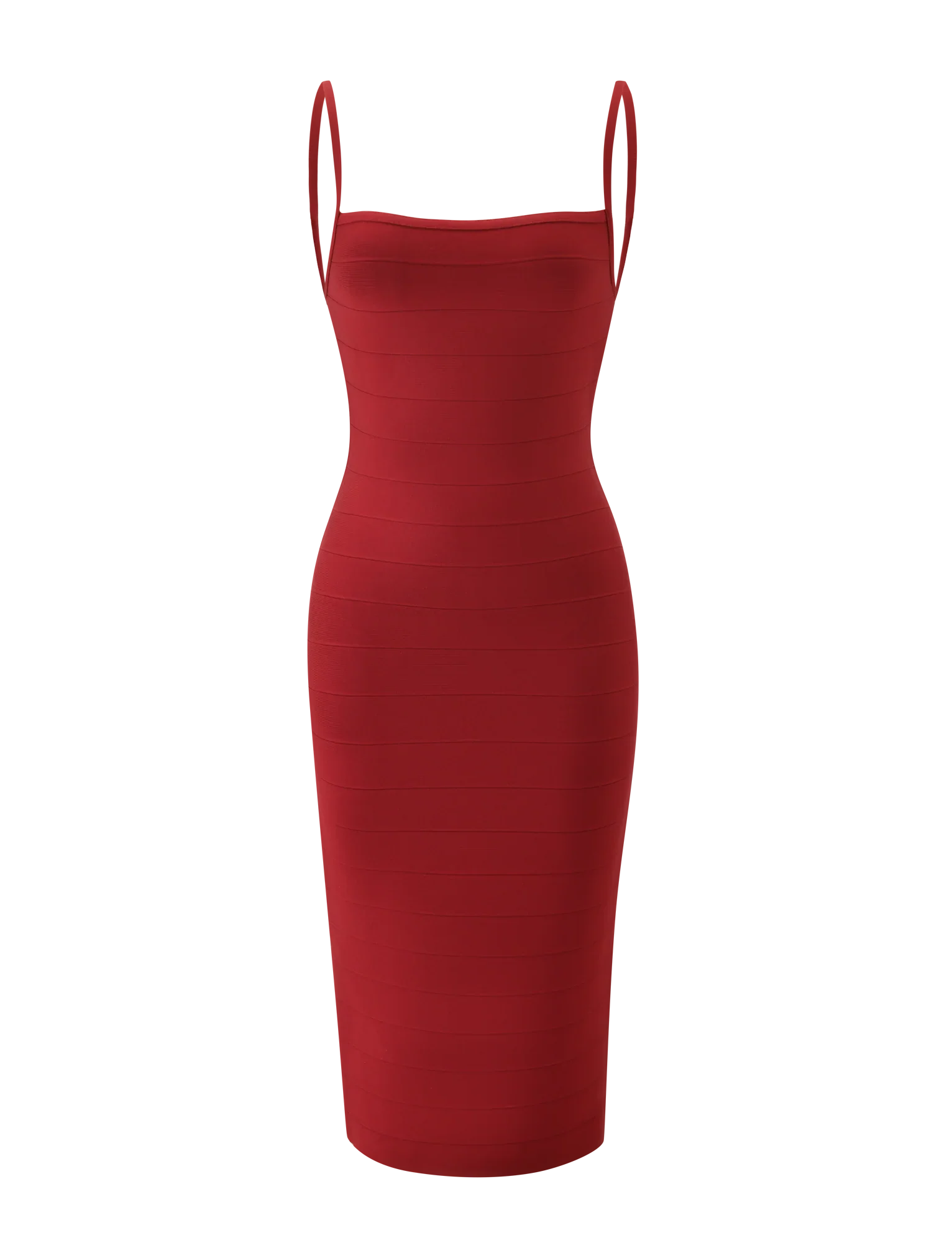 MIDORI MIDI BANDAGE DRESS - CHERRY