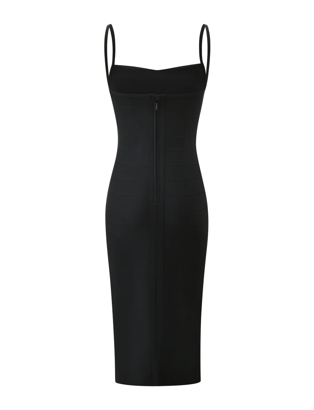 MIDORI MIDI BANDAGE DRESS - BLACK