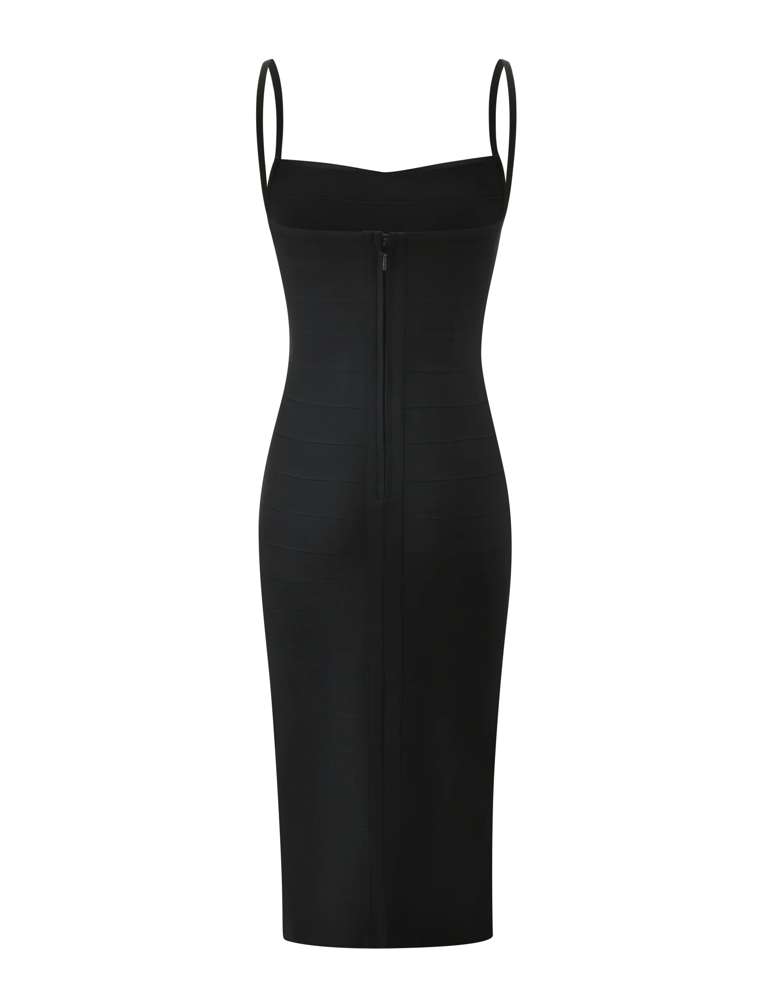 MIDORI MIDI BANDAGE DRESS - BLACK
