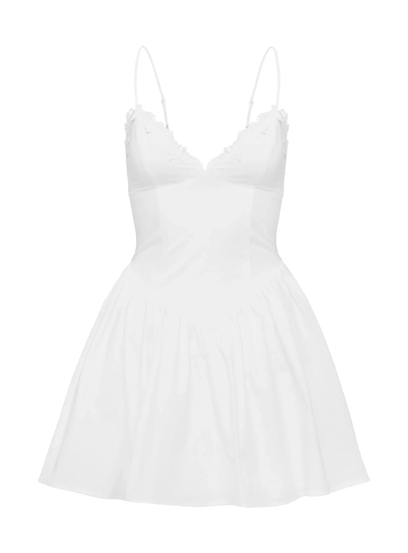 Emberleigh Flare Mini Dress White