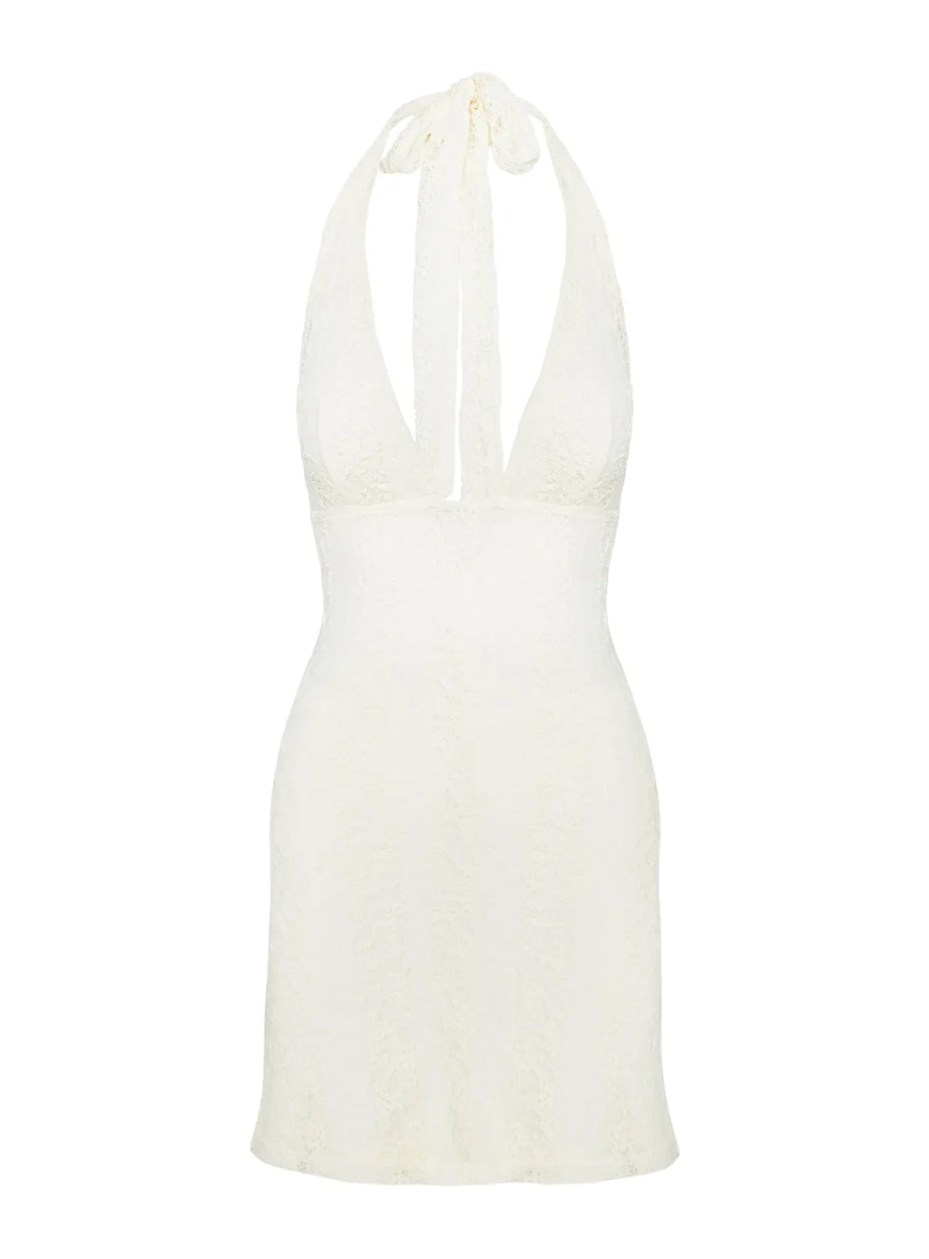 Youthful Spirit Halter Mini Dress Cream