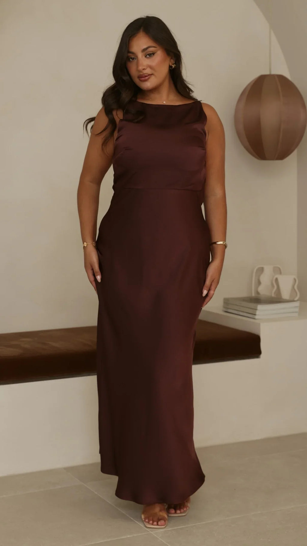Sia Maxi Dress - Chocolate