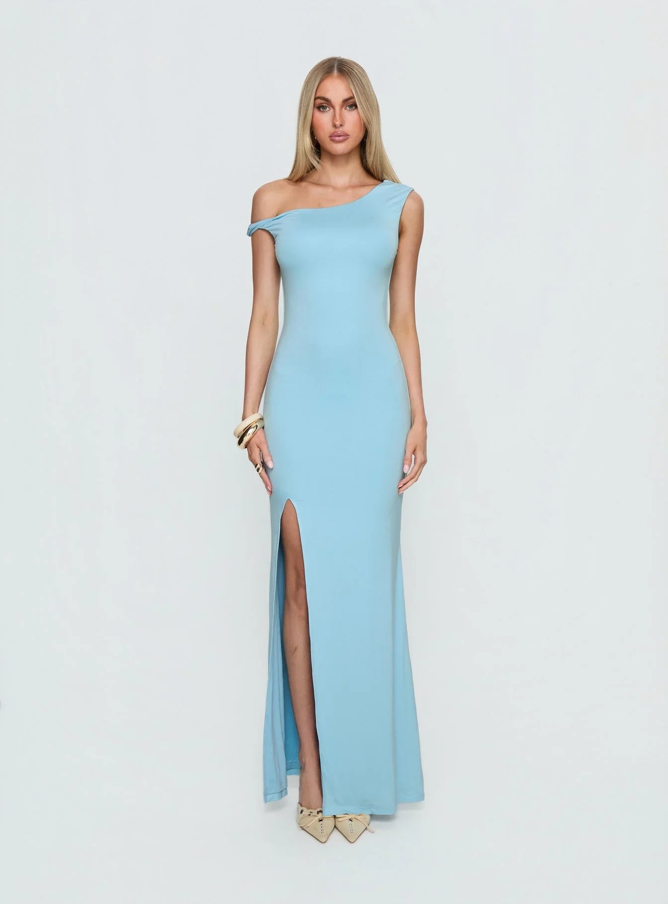 Morra Twist Maxi Dress Blue