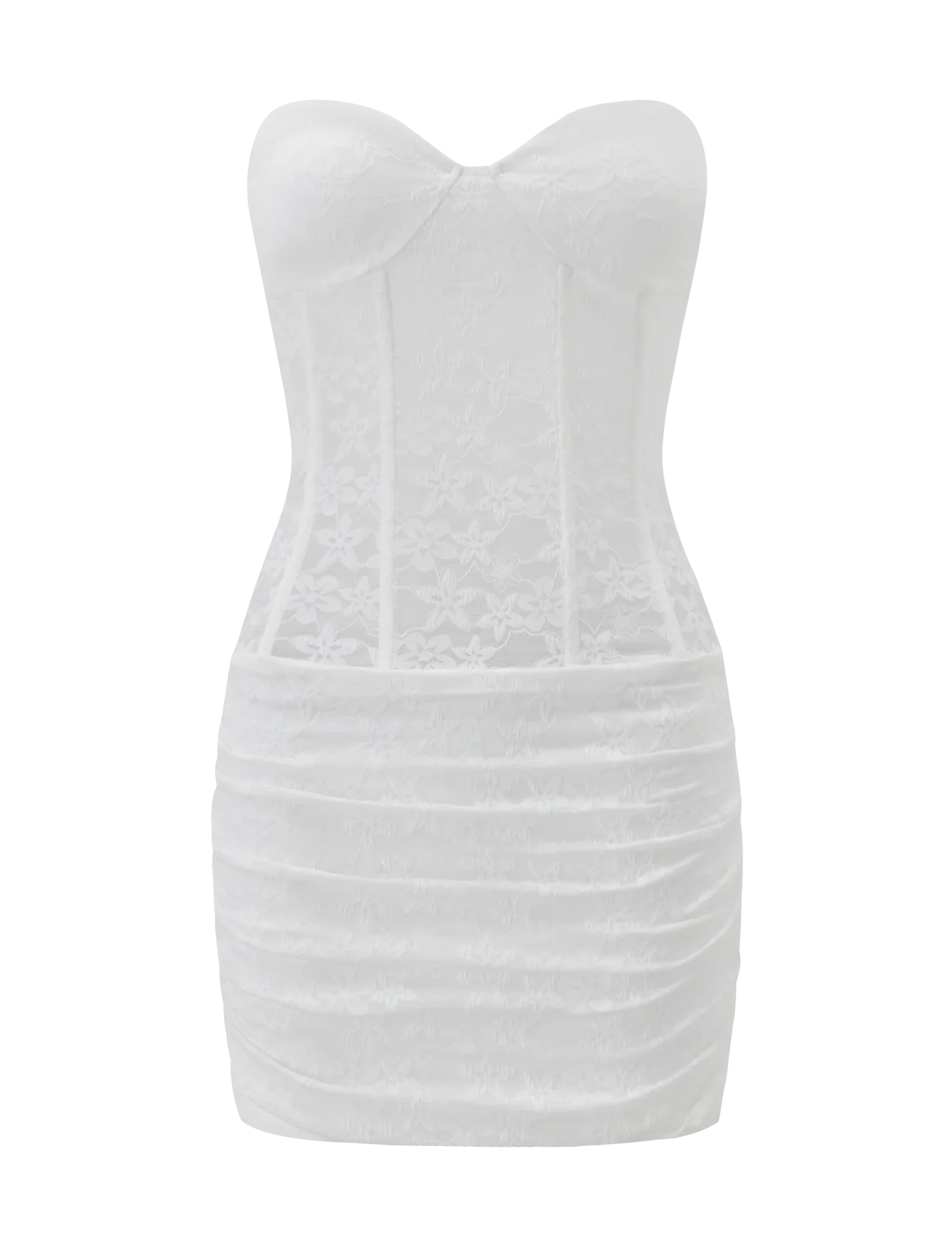 PETRA MINI DRESS - WHITE LACE