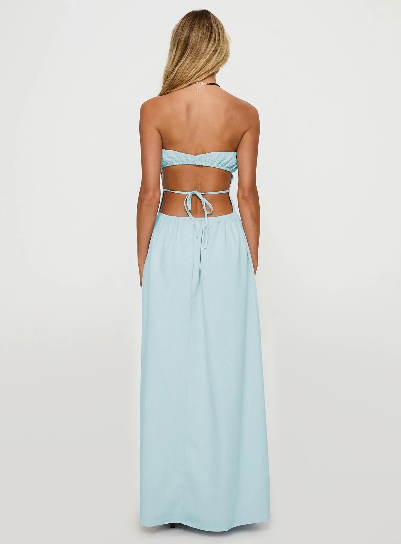 Luabelle Strapless Maxi Dress Blue