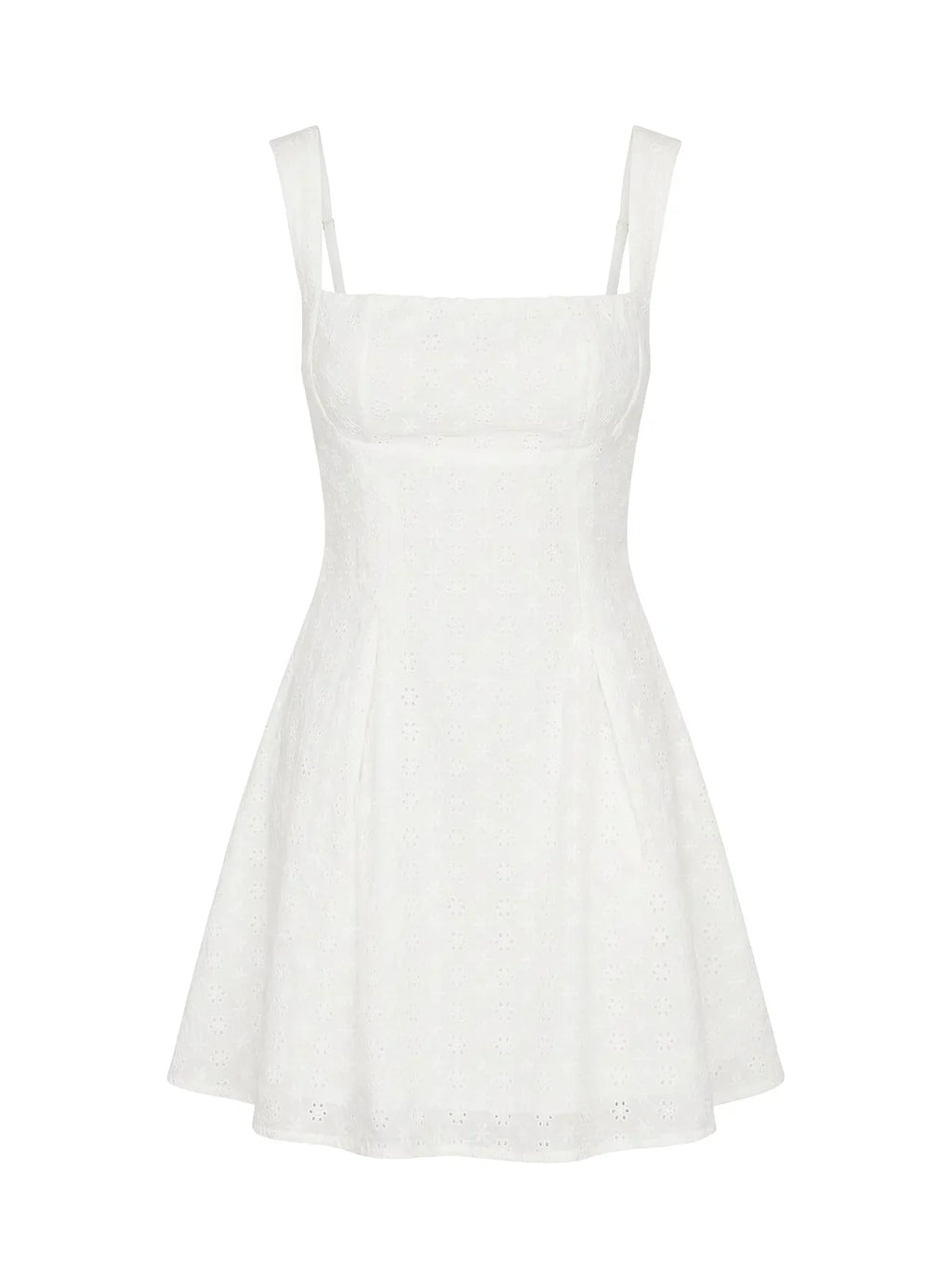 Xanthus Embroidered Mini Dress White