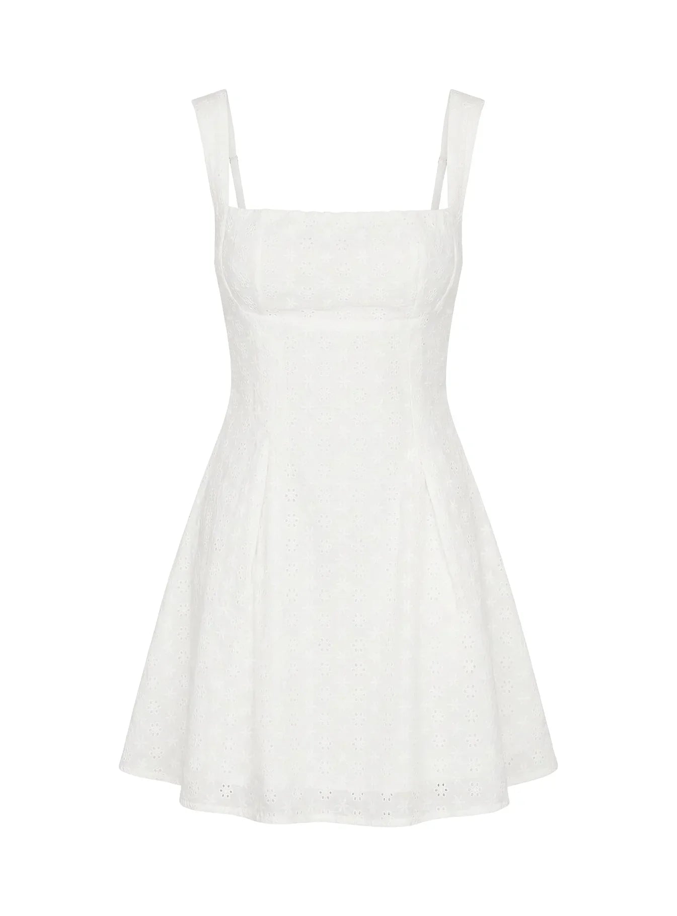 Xanthus Embroidered Mini Dress White