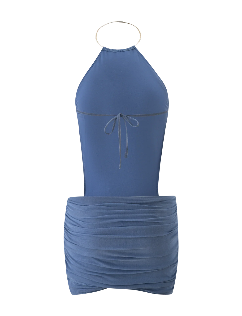 EVANNA MINI DRESS - SLATE BLUE