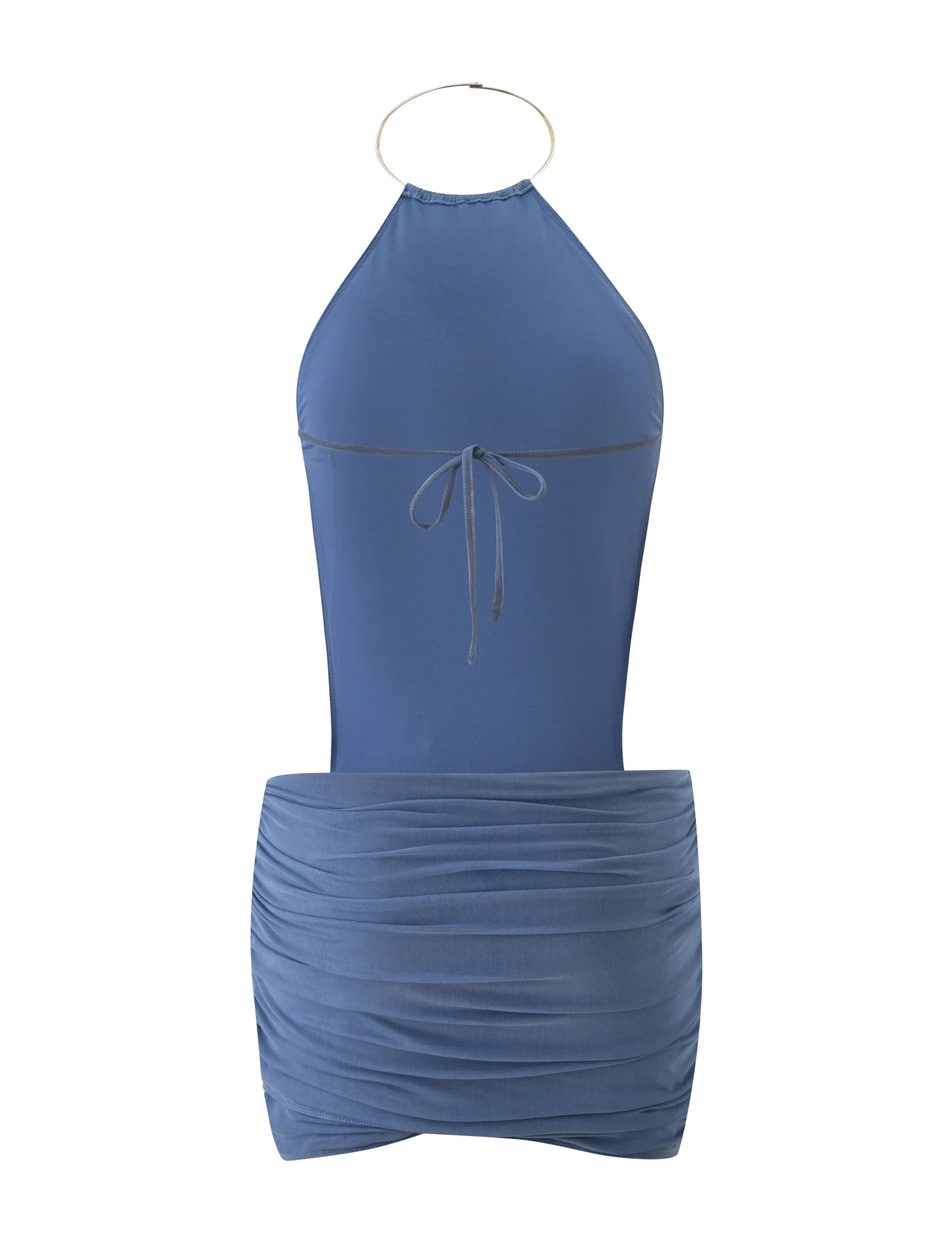 EVANNA MINI DRESS - SLATE BLUE