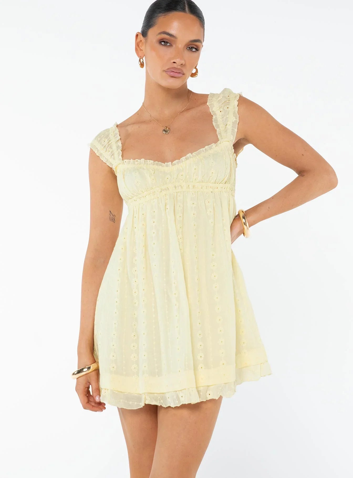Carlita Mini Dress Yellow Tall
