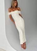 Ladonna Off Shoulder Maxi Dress Cream