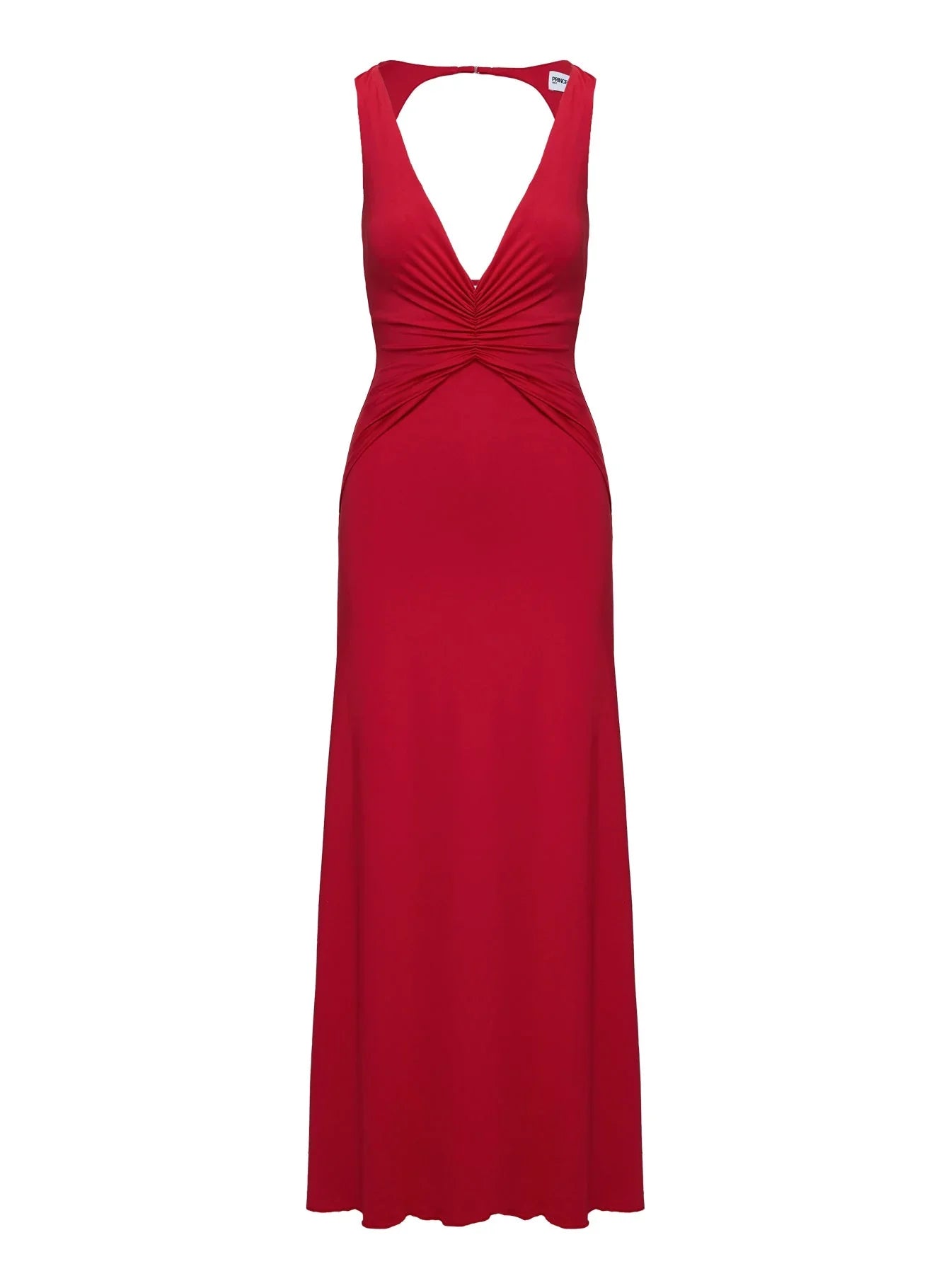 Frederica Plunge Maxi Dress Red