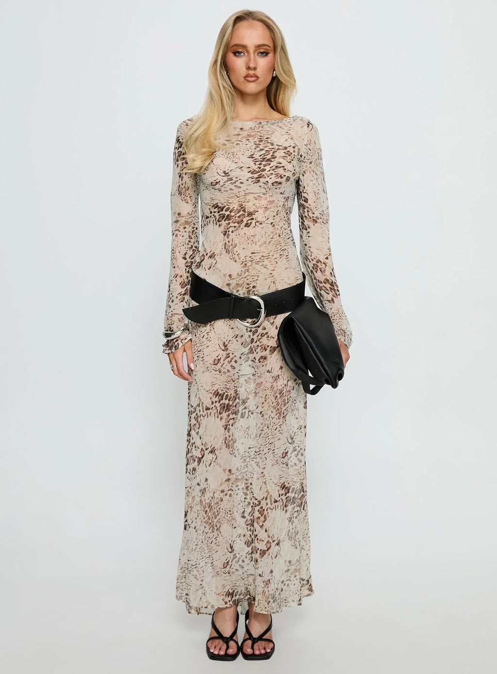 Switch Places Sheer Maxi Dress Animal