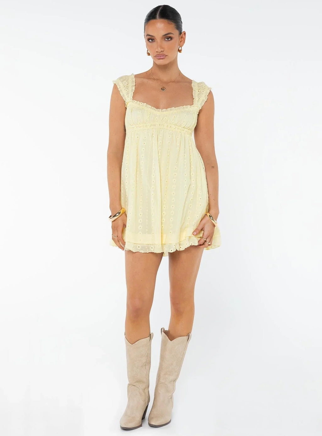Carlita Mini Dress Yellow Tall