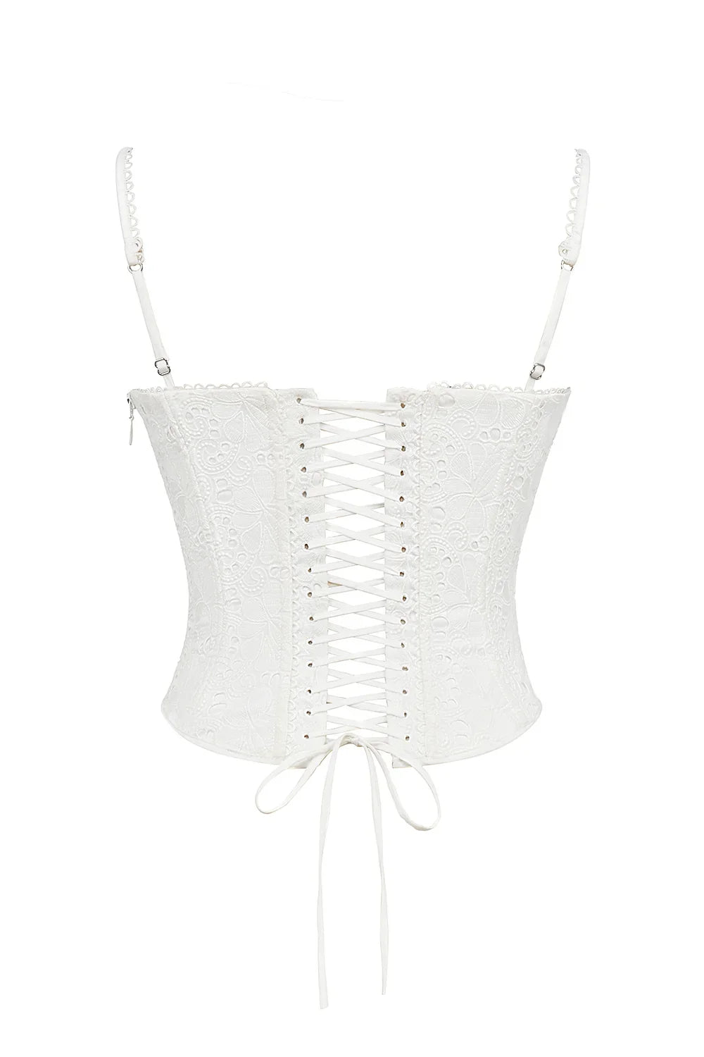 White Broderie Anglais Corset
