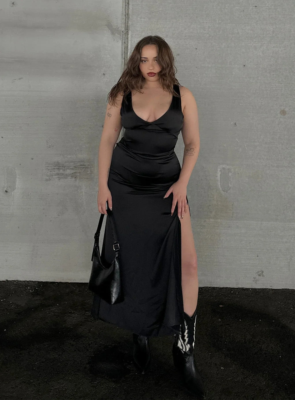 Lynsey Midi Dress Black