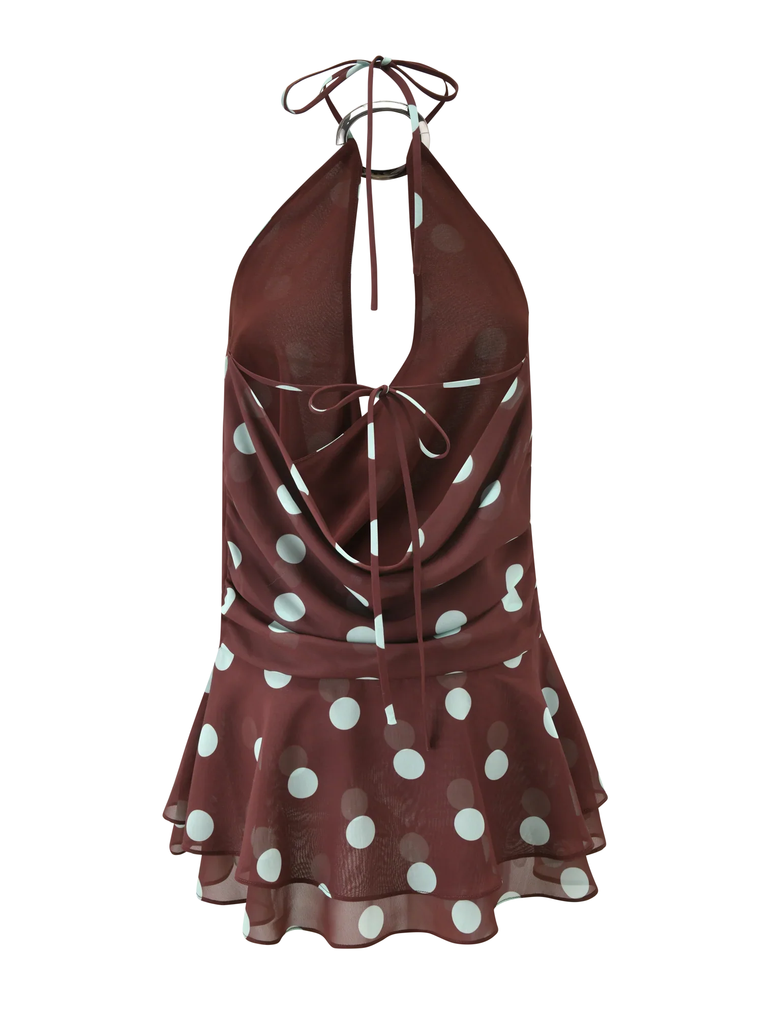 INDIGO MINI DRESS 2.0 - CHOCOLATE BLUE DOT