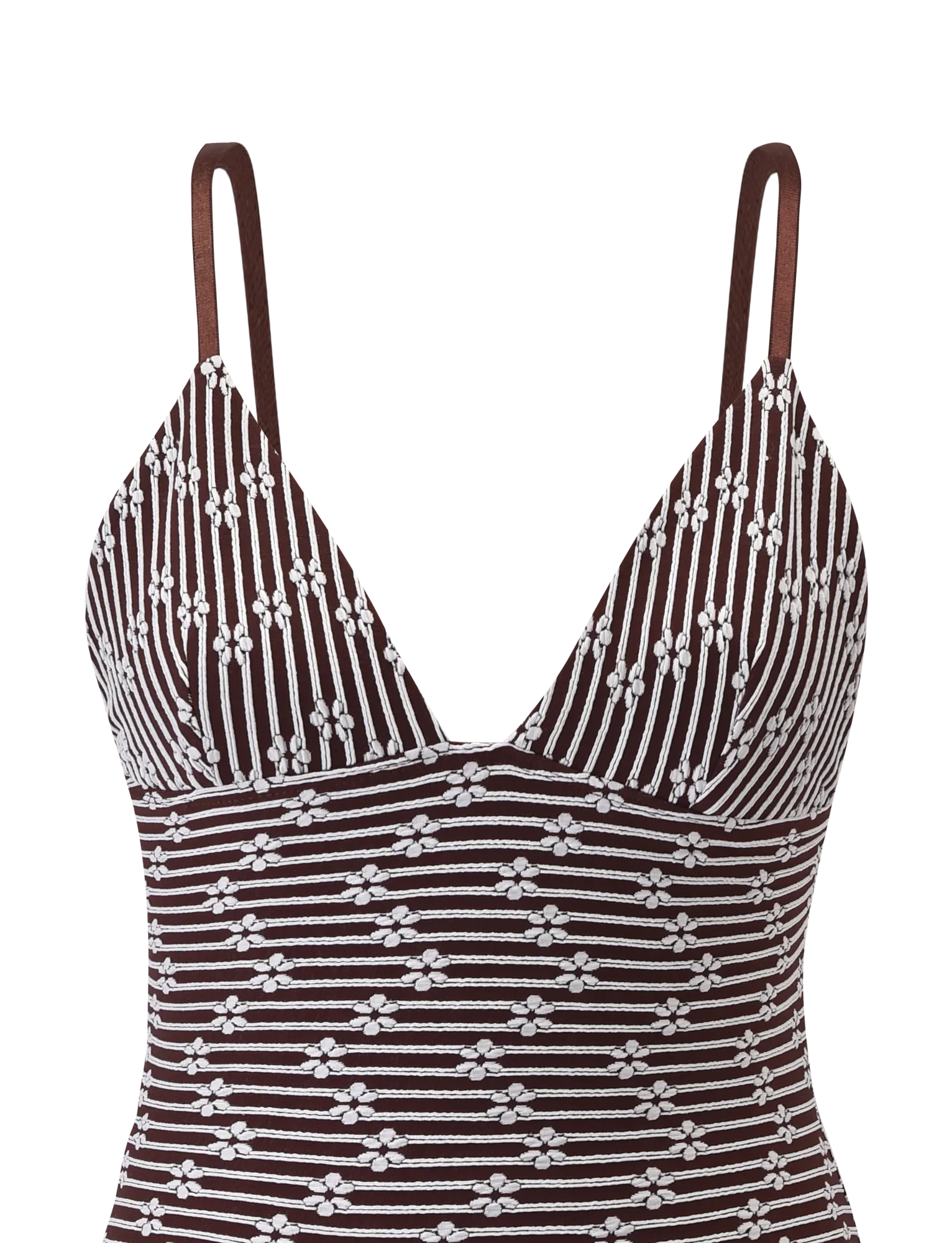 SAHRA MINI DRESS - CHOCOLATE BROWN STRIPE