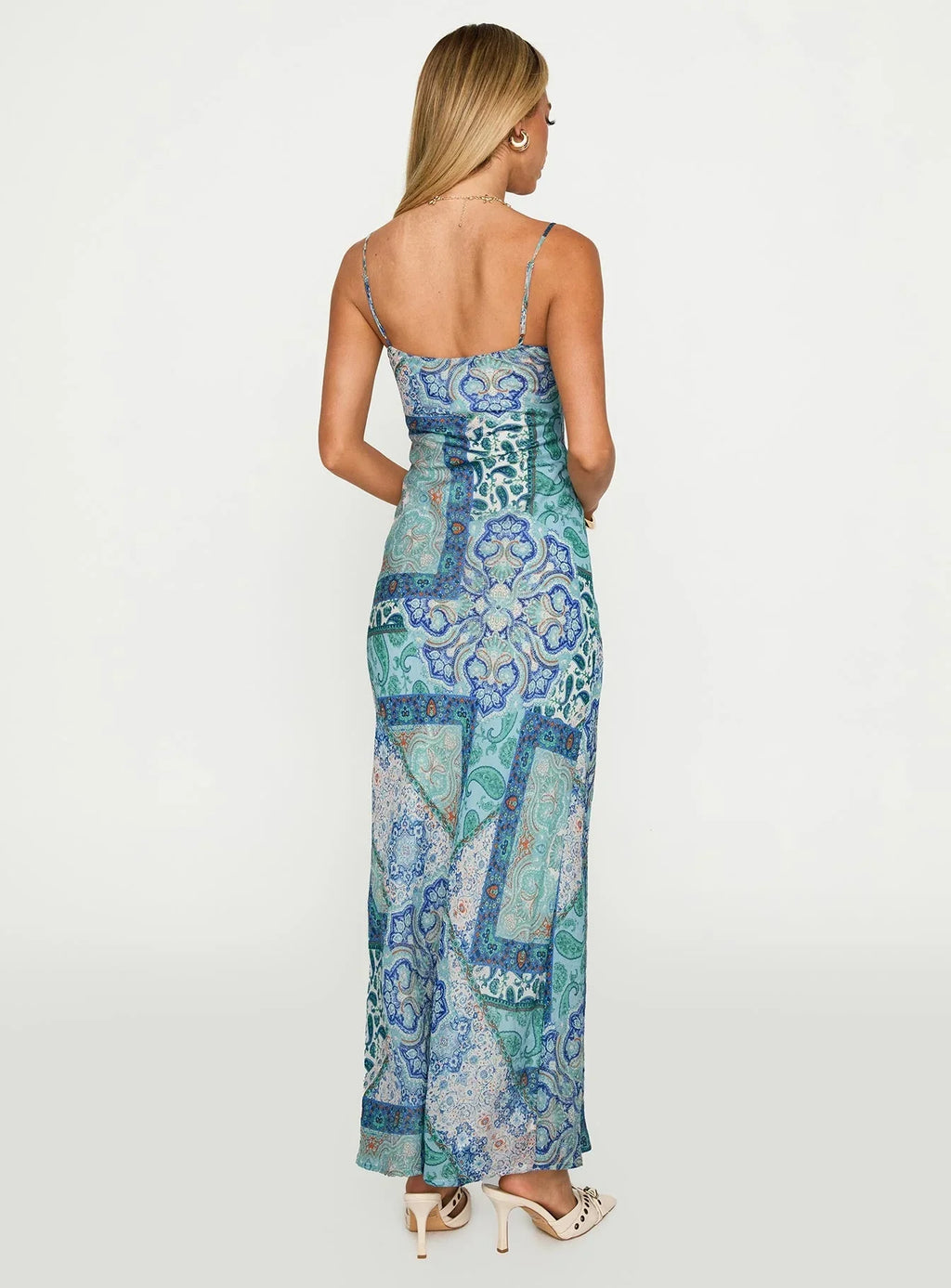 Sugar Plum Maxi Dress Blue Paisley