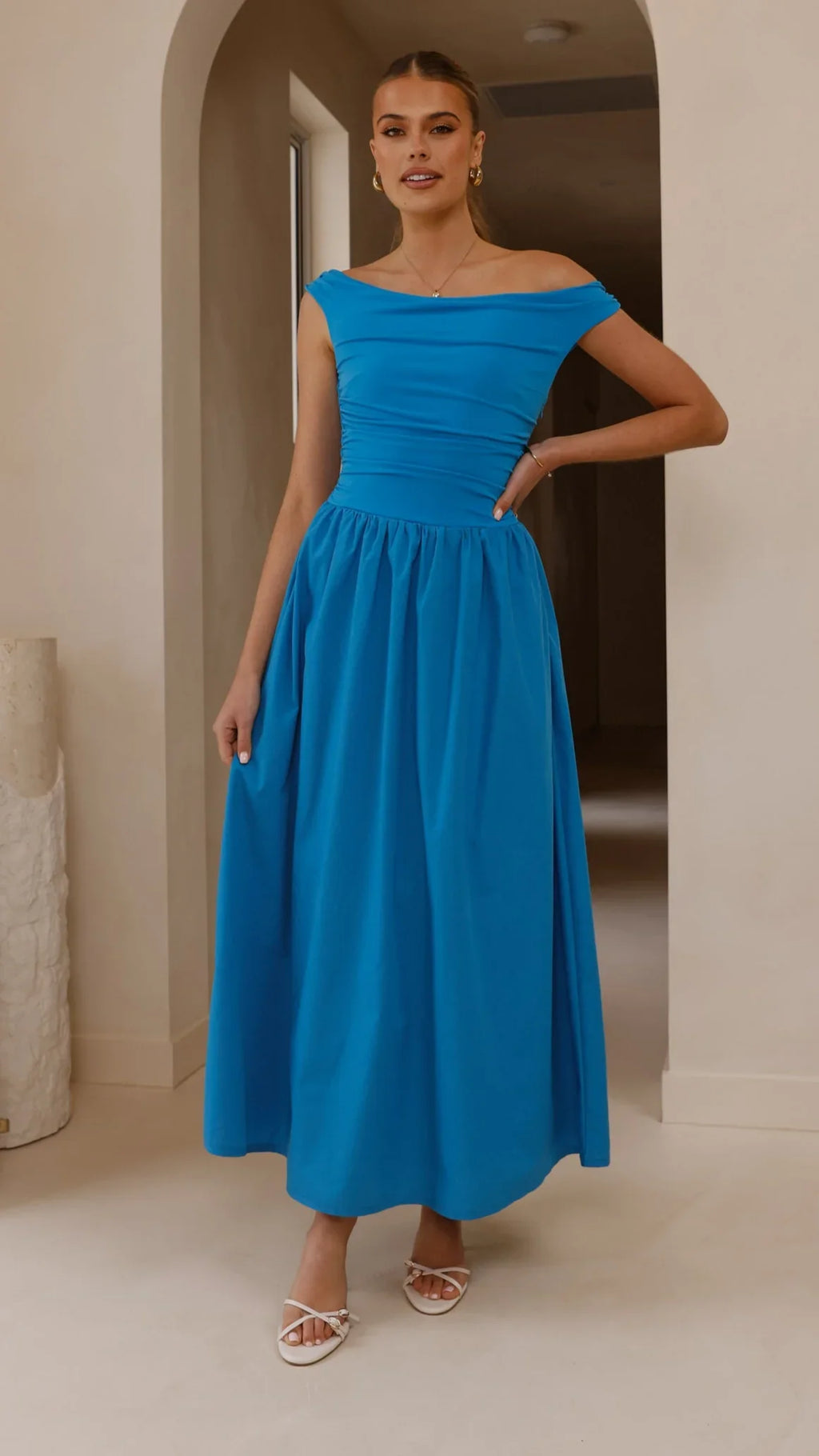 Immy Midi Dress - Blue