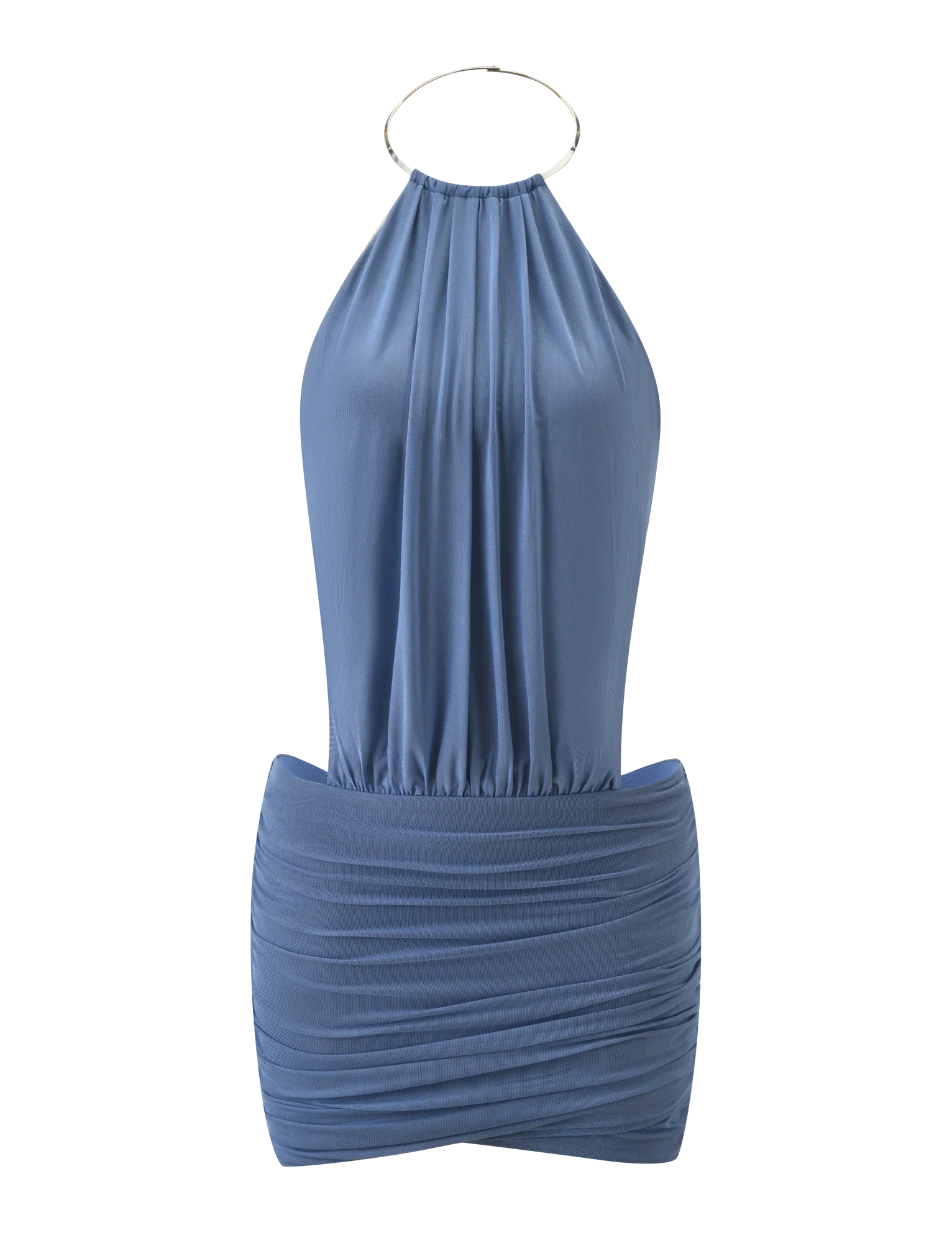 EVANNA MINI DRESS - SLATE BLUE