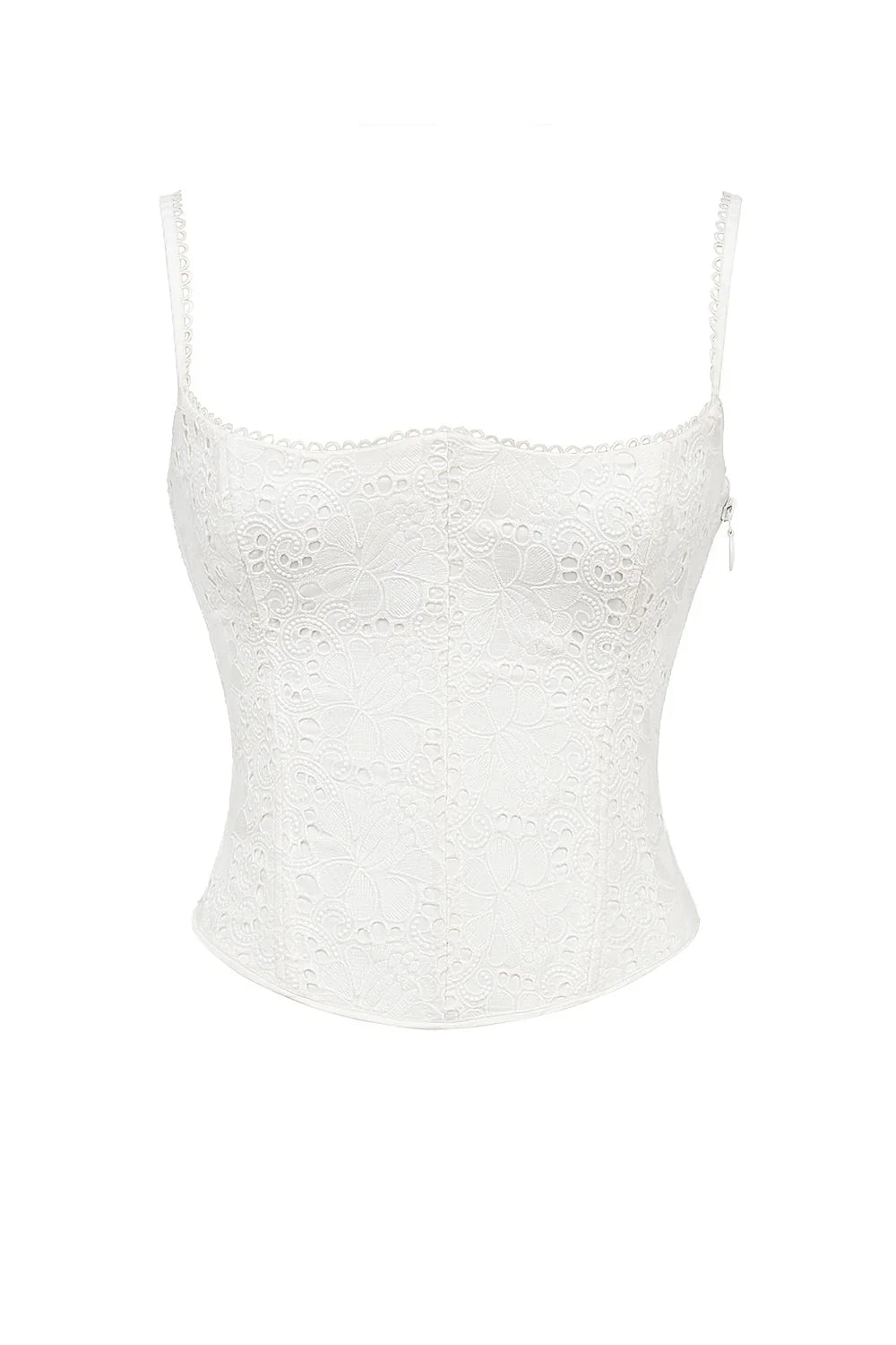 White Broderie Anglais Corset