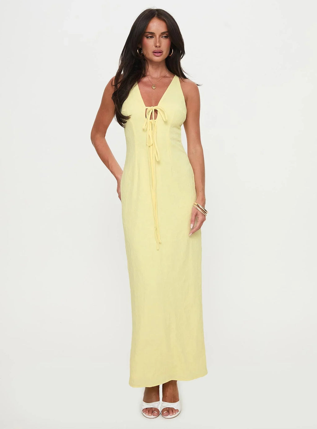 Chantilly Maxi Dress Lemon