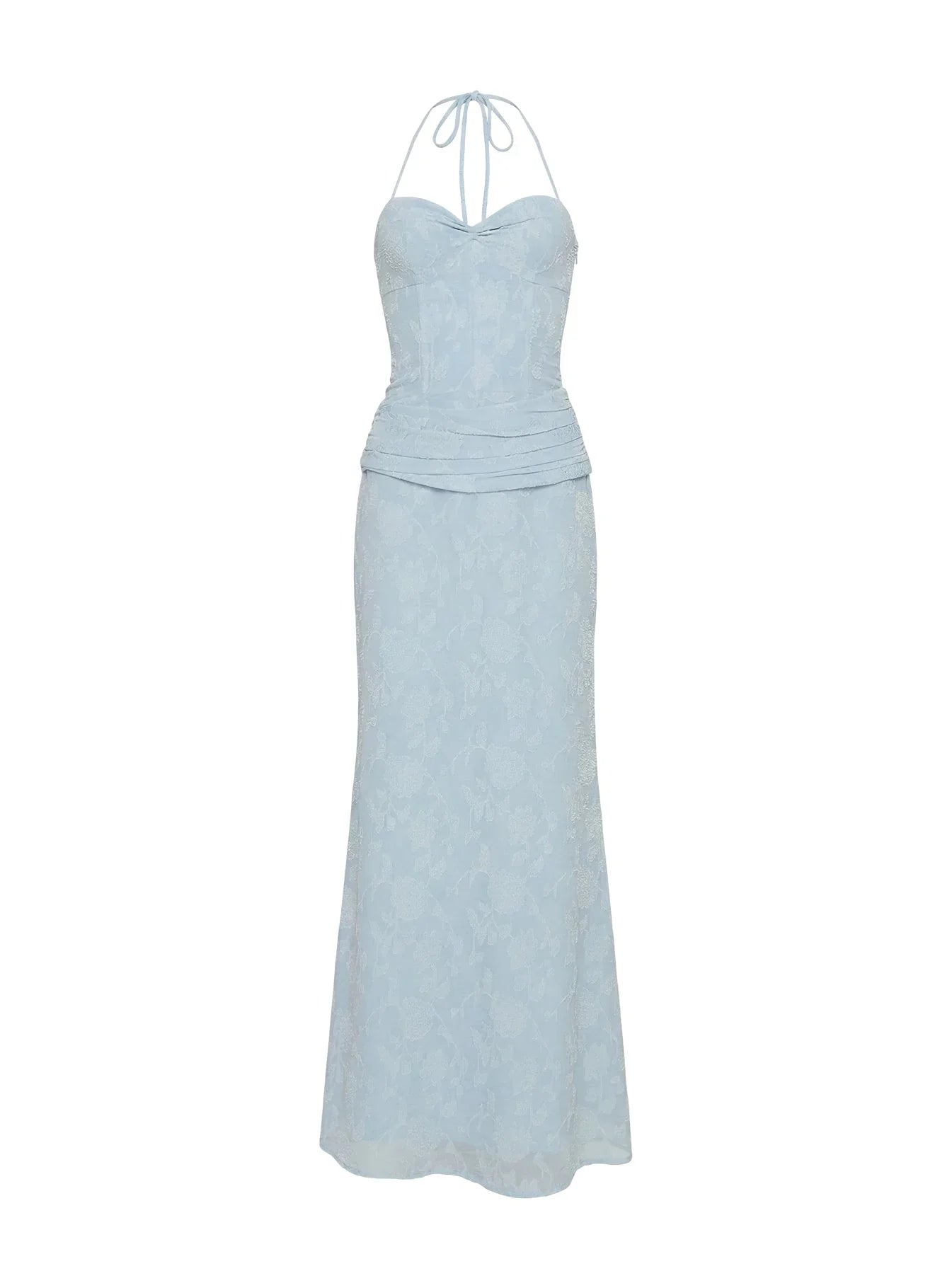 Love from Portofino Corset Maxi Dress Blue