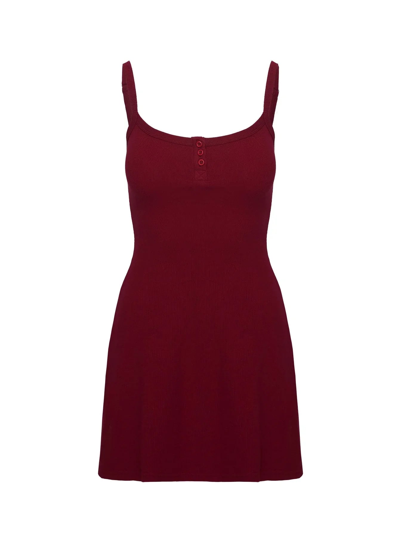 Baseline Rib Mini Dress Red