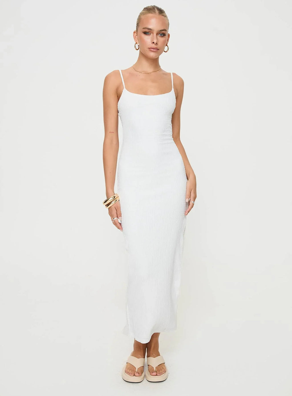 Elestria Maxi Dress White Tall