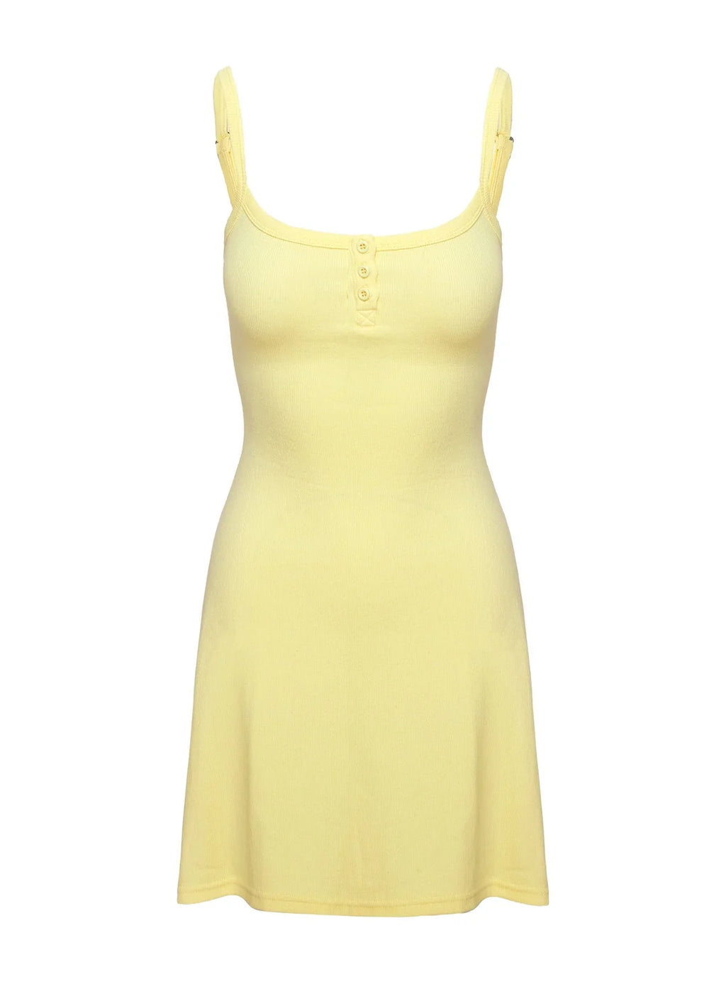 Baseline Rib Mini Dress Yellow