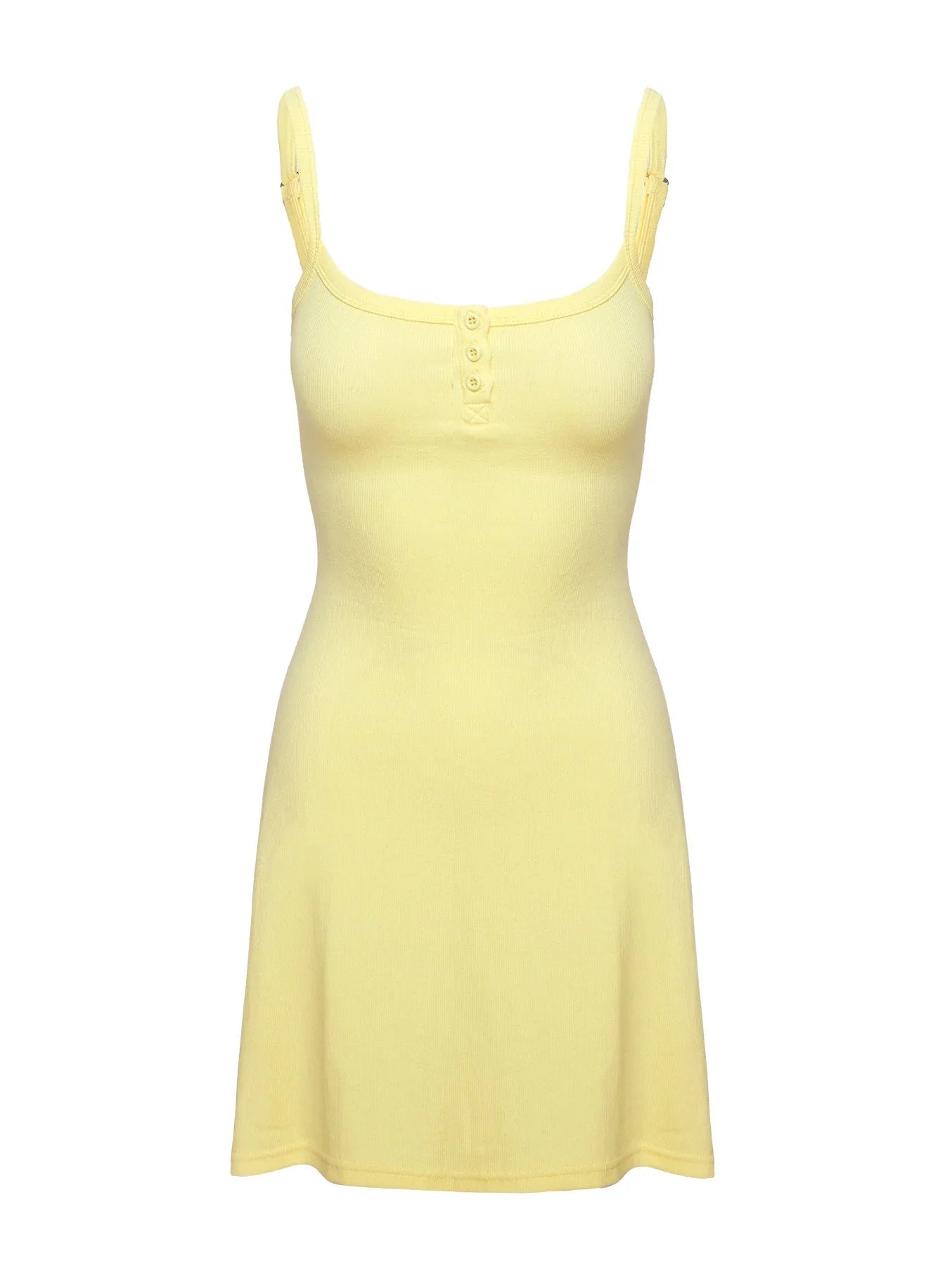 Baseline Rib Mini Dress Yellow