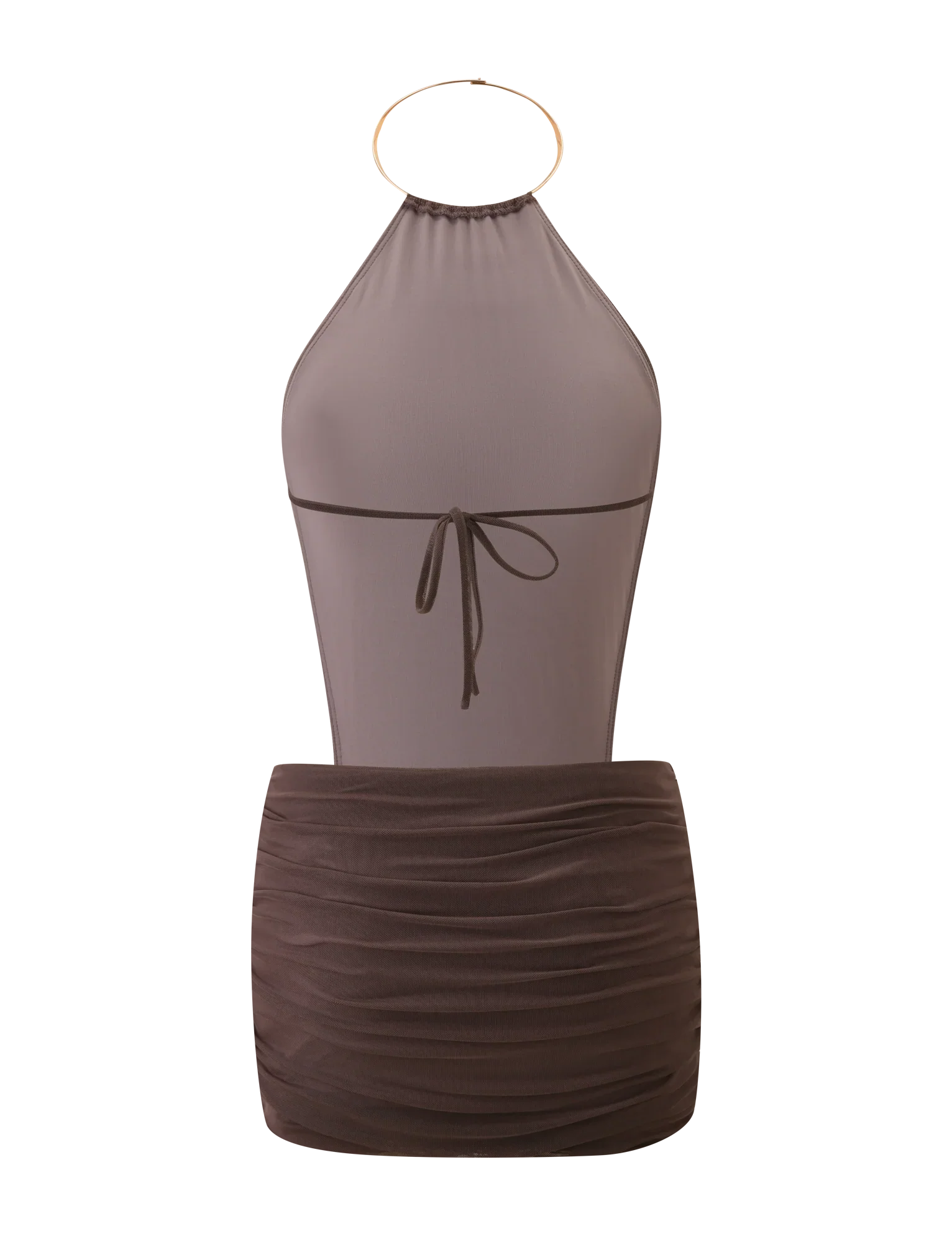 EVANNA MINI DRESS - MOCHA
