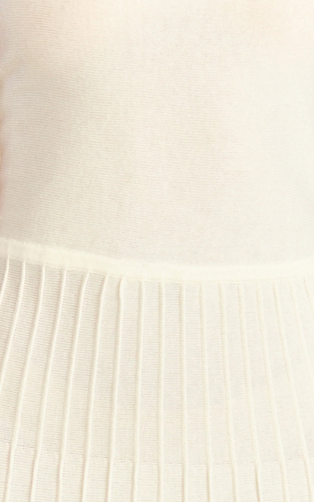 Candace Midi Dress - Halter Neck Ribbed Knit Dress in Cream